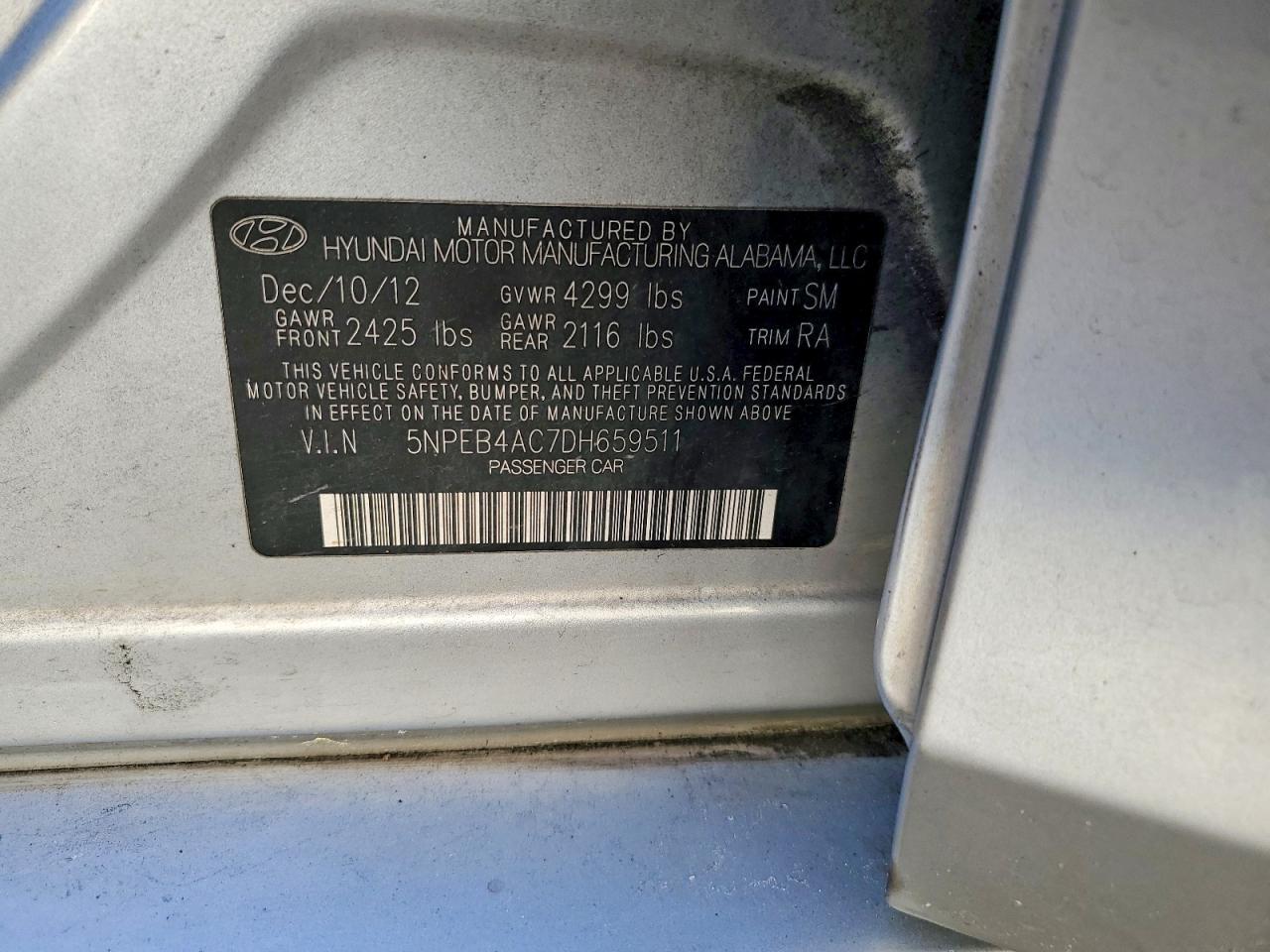 2013 HYUNDAI SONATA