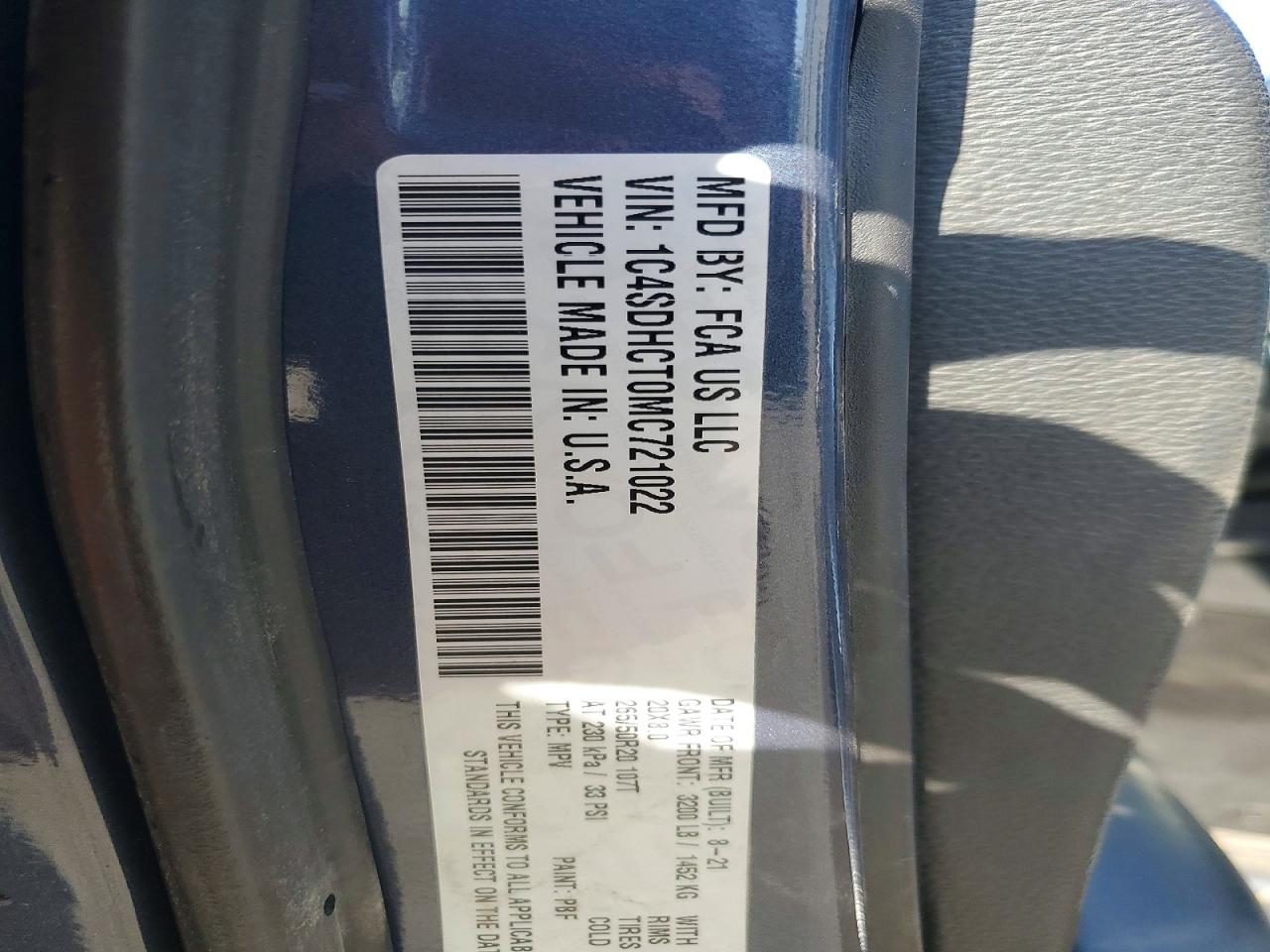 2021 DODGE DURANGO