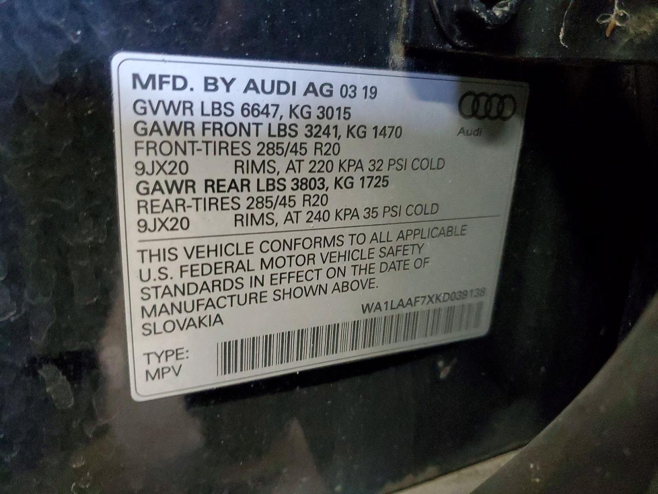 2019 AUDI Q7