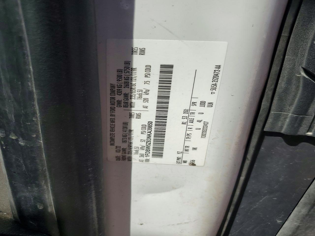 2022 FORD TRANSIT