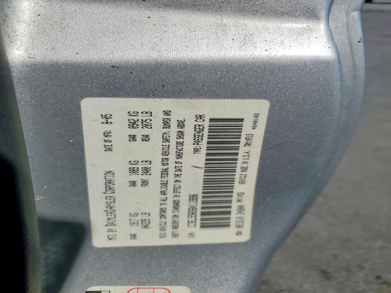 2006 CHRYSLER SEBRING