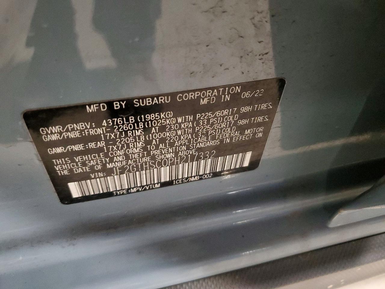 2023 SUBARU CROSSTREK