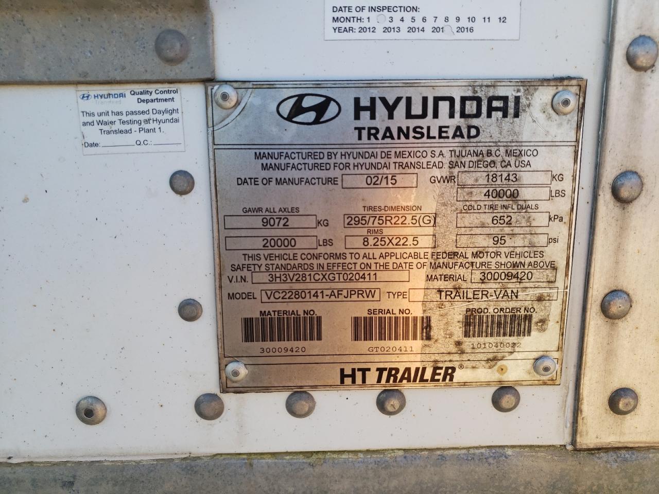 2016 HYUNDAI ALL OTHER