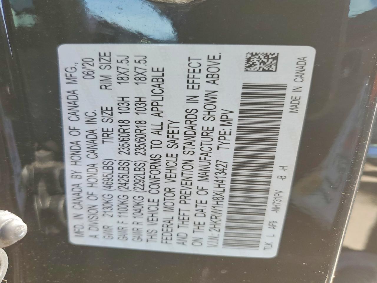 2020 HONDA CRV