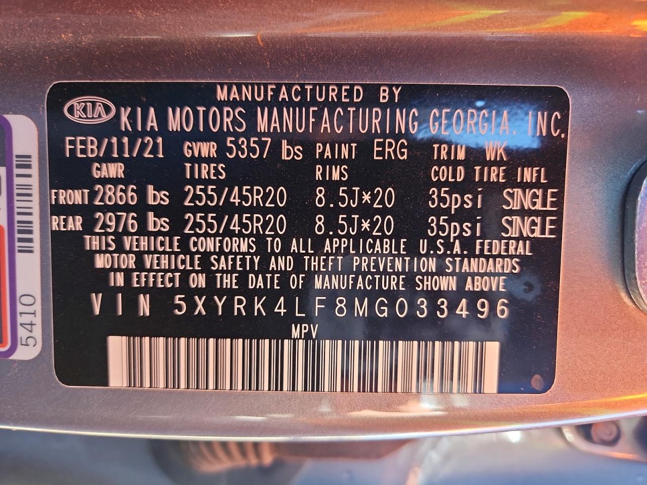 2021 KIA SORENTO