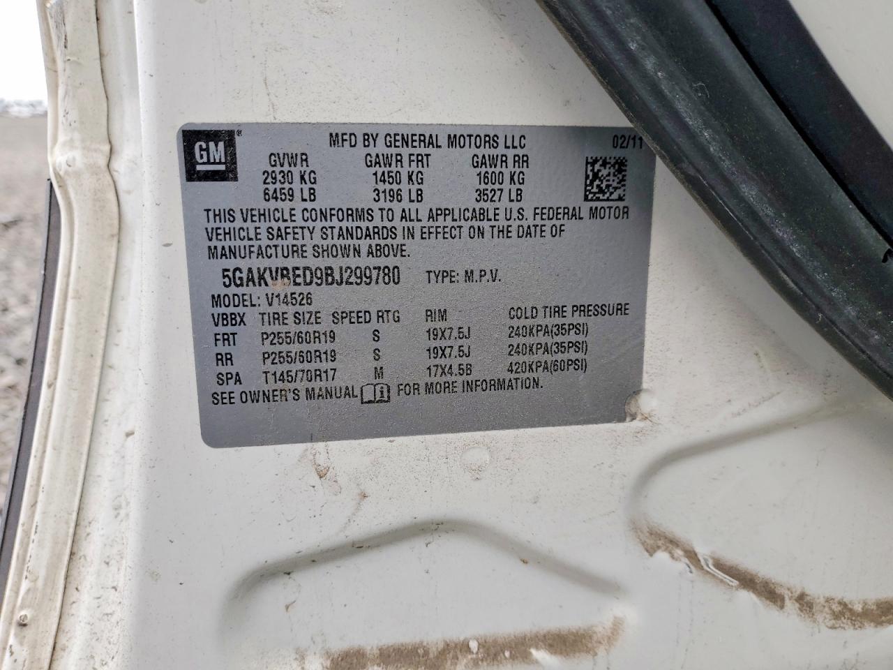 2011 BUICK ENCLAVE