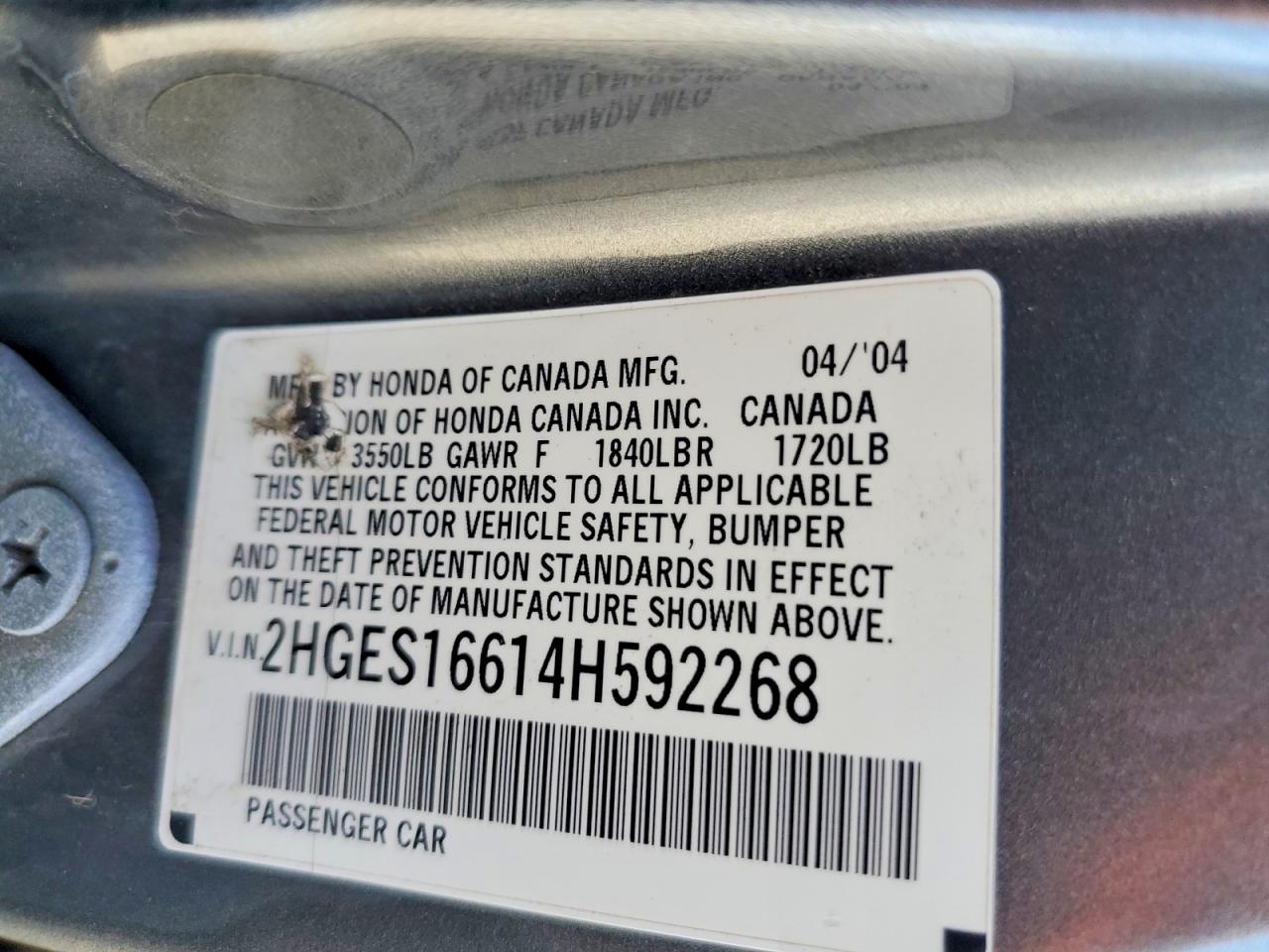 2004 HONDA CIVIC