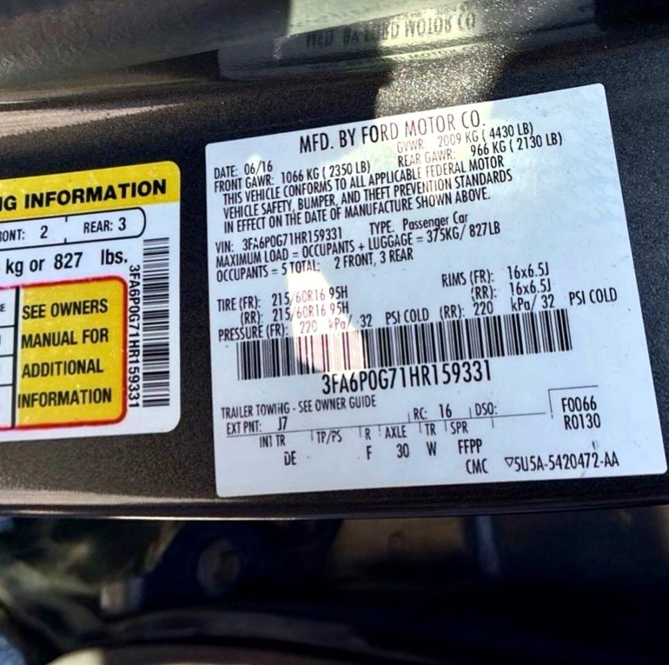 2017 FORD FUSION