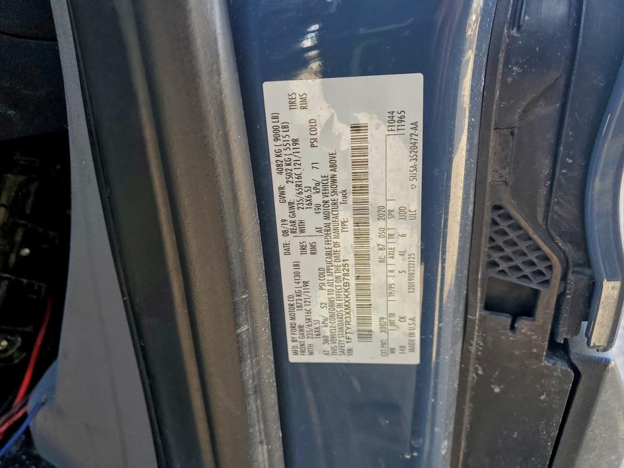 2019 FORD TRANSIT