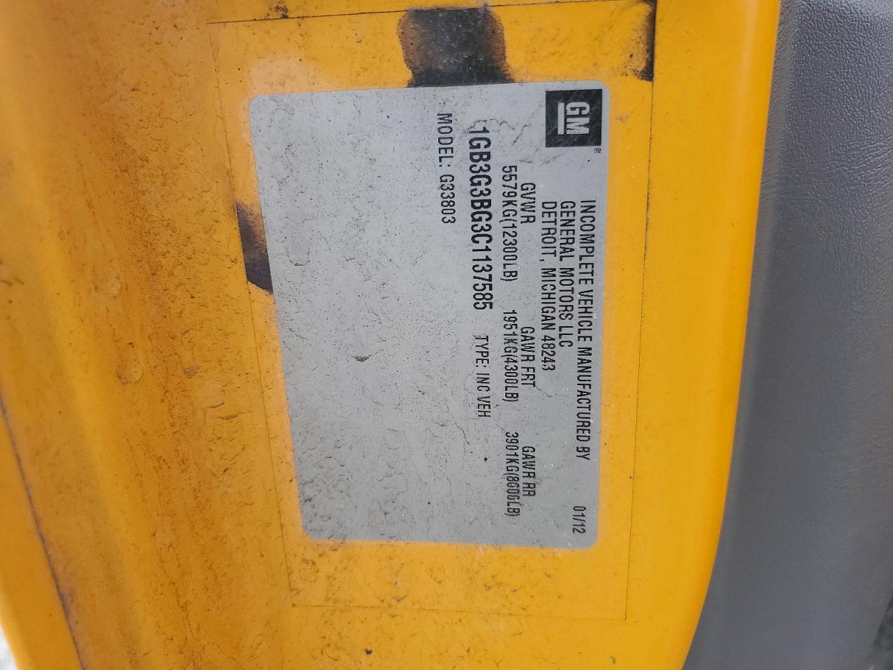 2012 CHEV EXPRESS