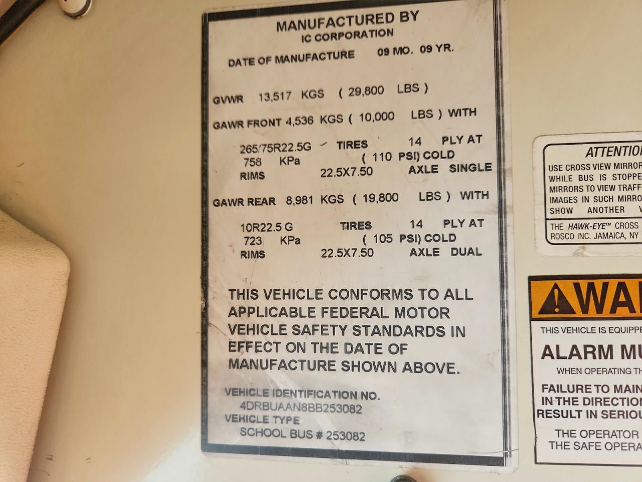 2011 IC CORPORATION CE SERIES