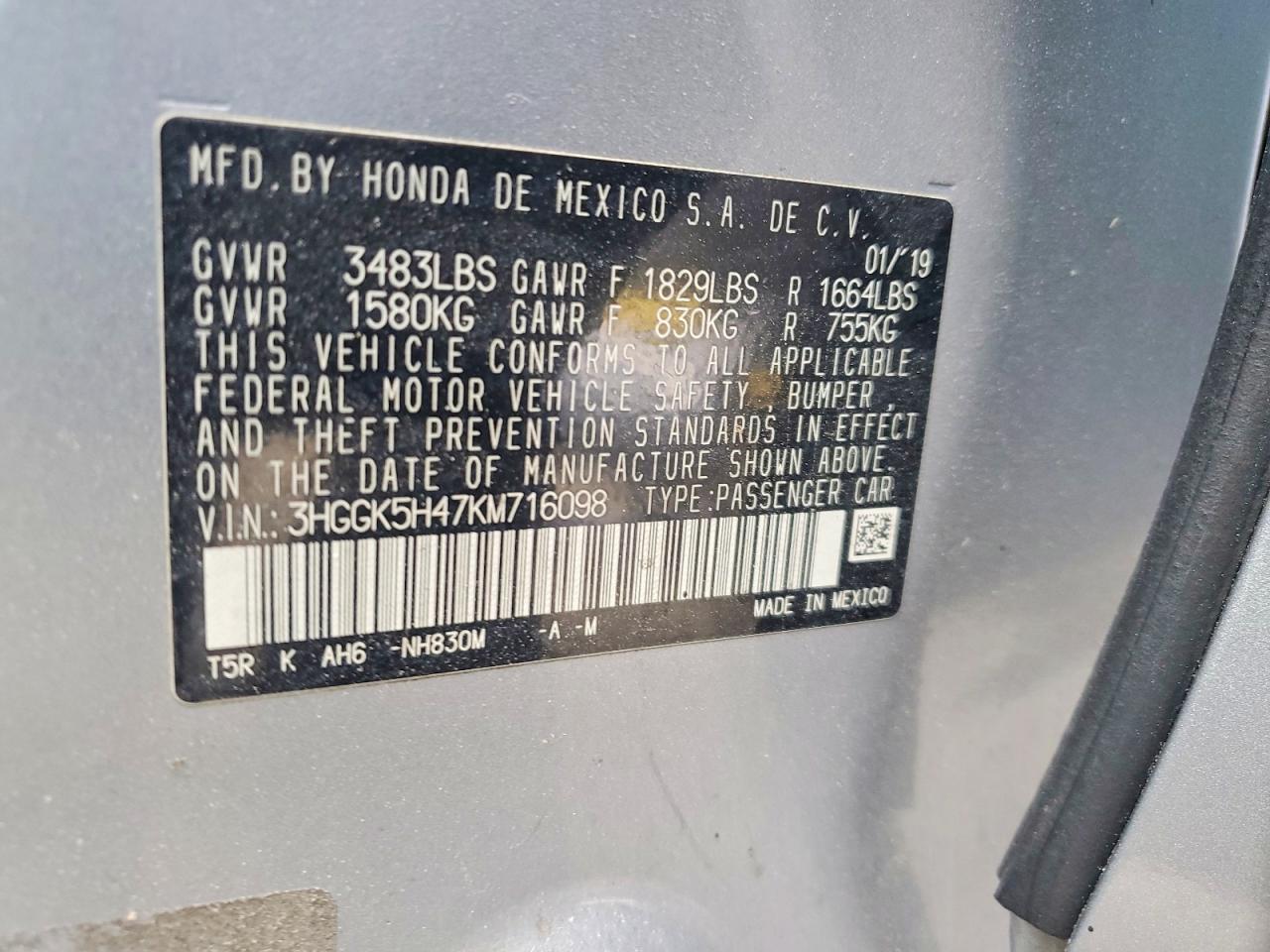 2019 HONDA FIT