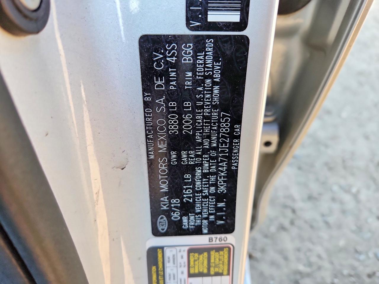 2018 KIA FORTE
