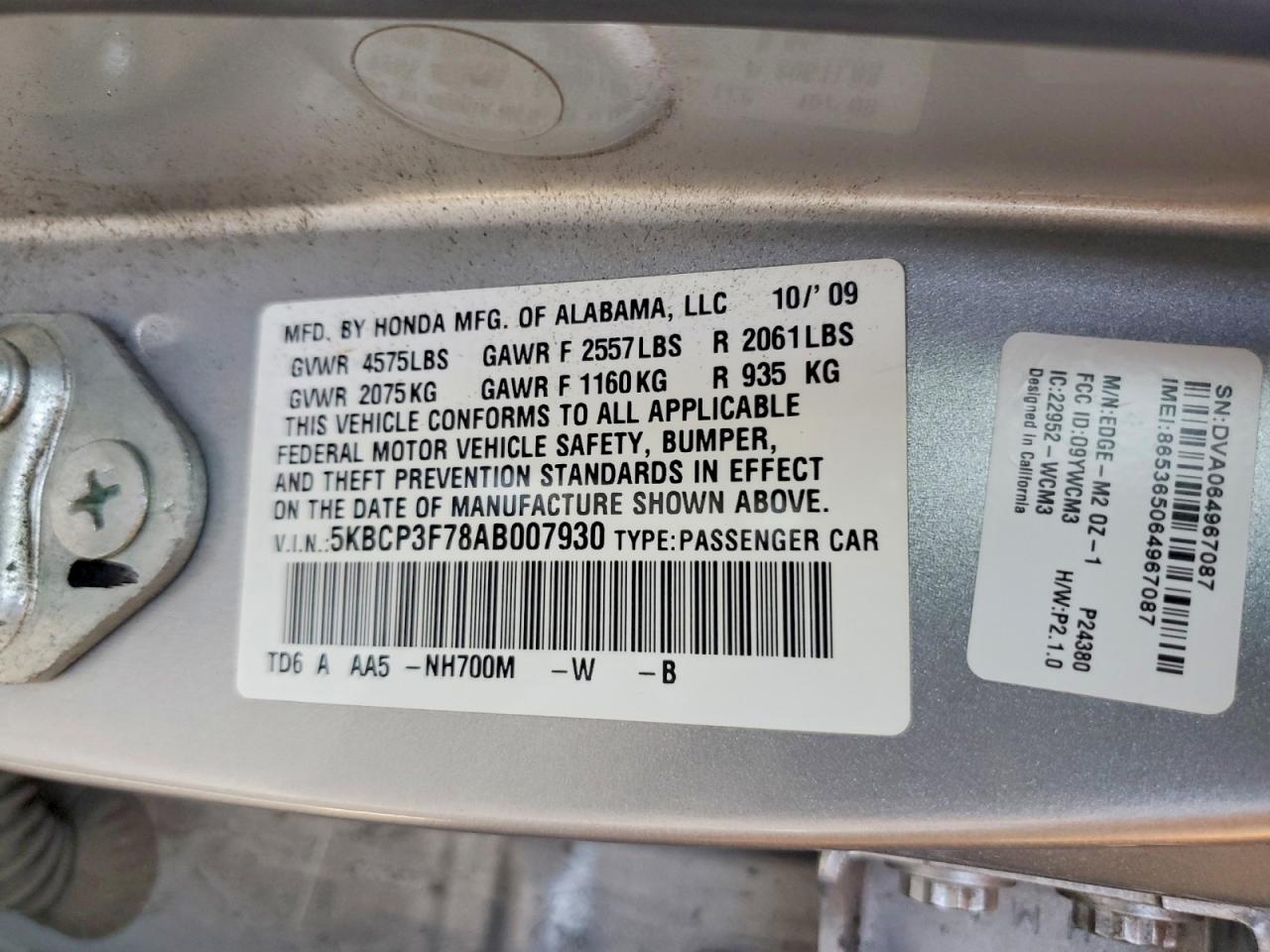 2010 HONDA ACCORD