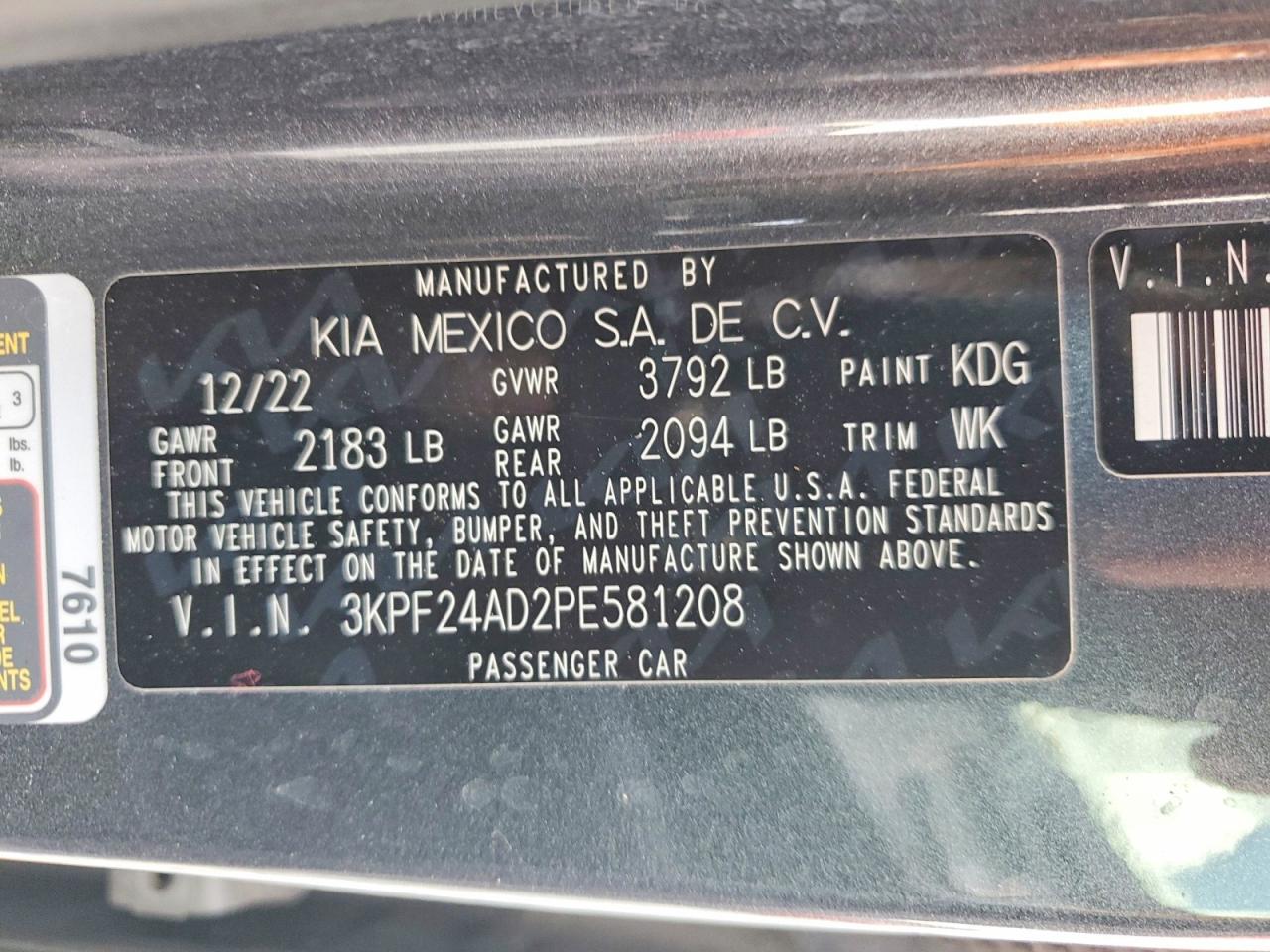 2023 KIA FORTE