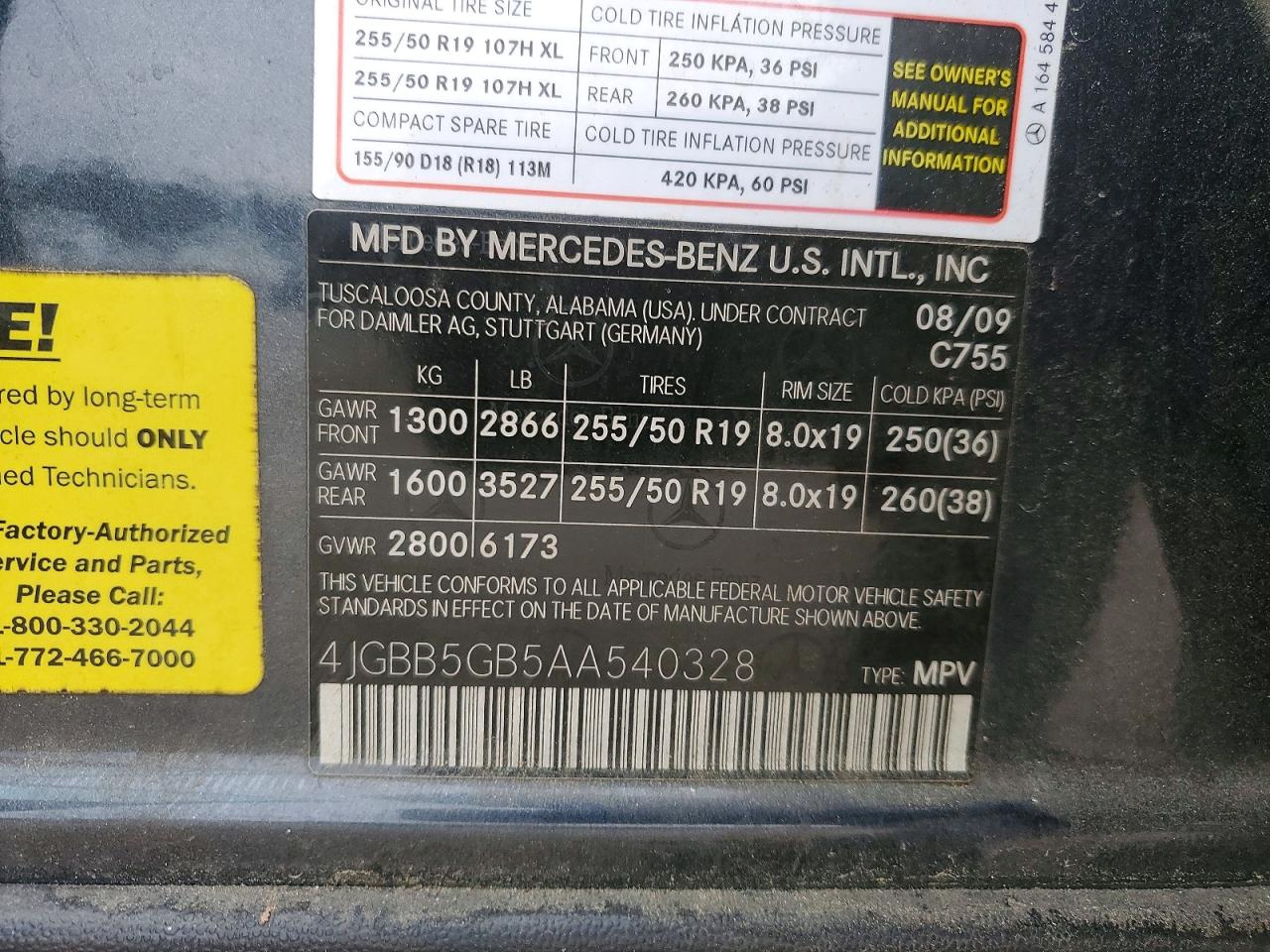 2010 MERCEDES-BENZ M-CLASS