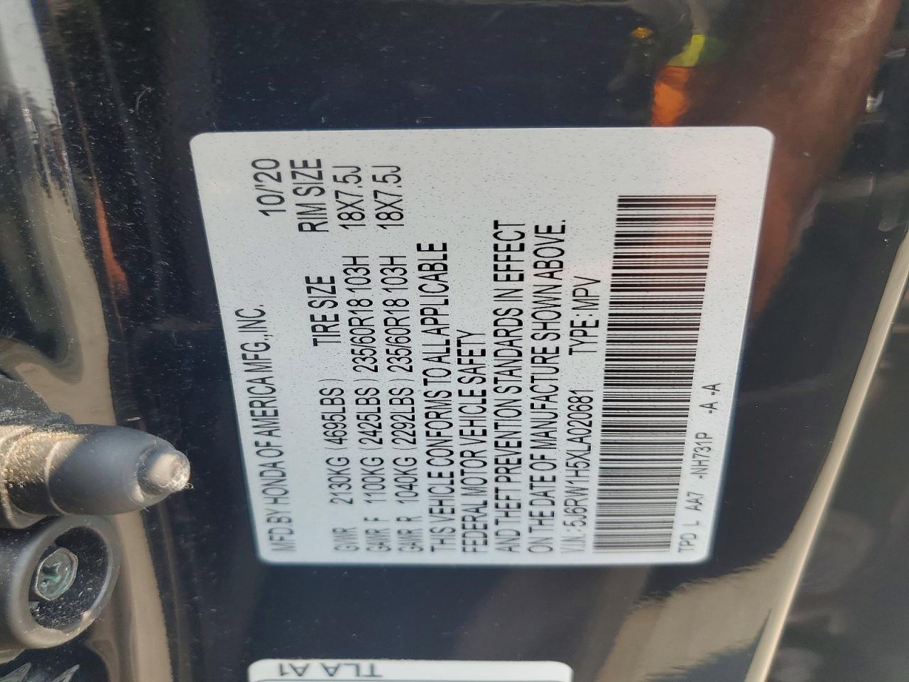 2020 HONDA CRV
