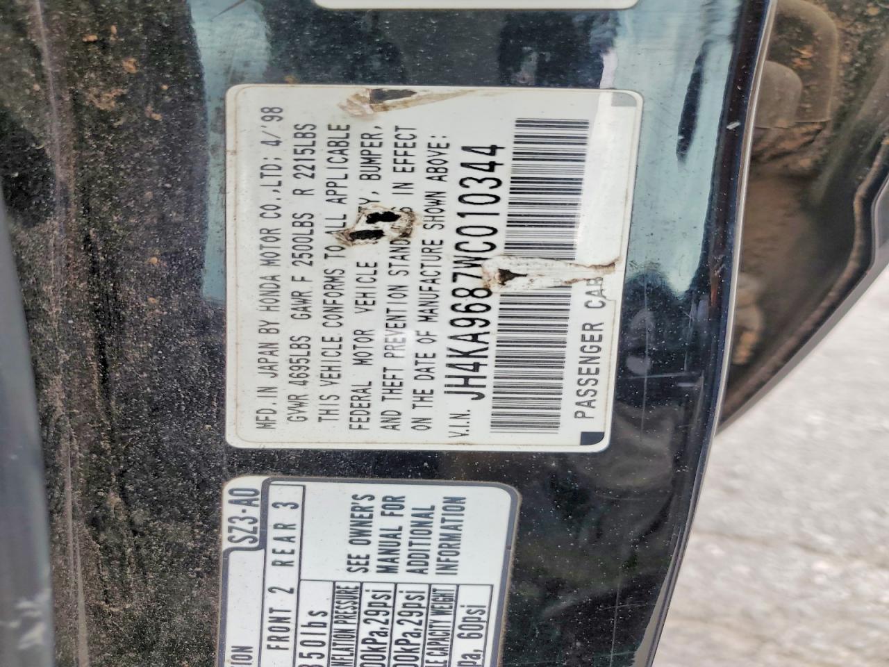 1998 ACURA RL