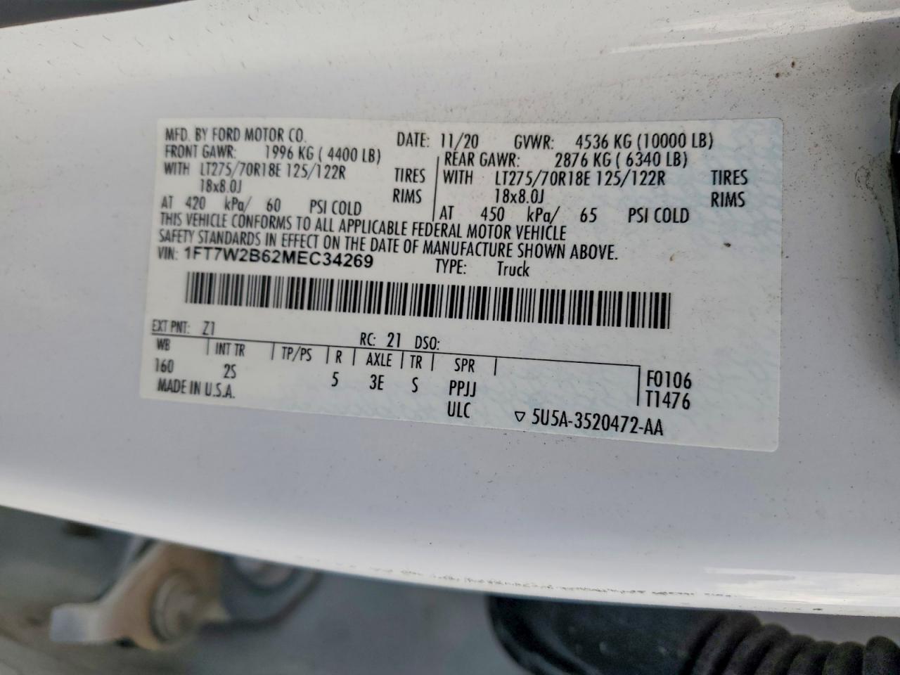 2021 FORD F250