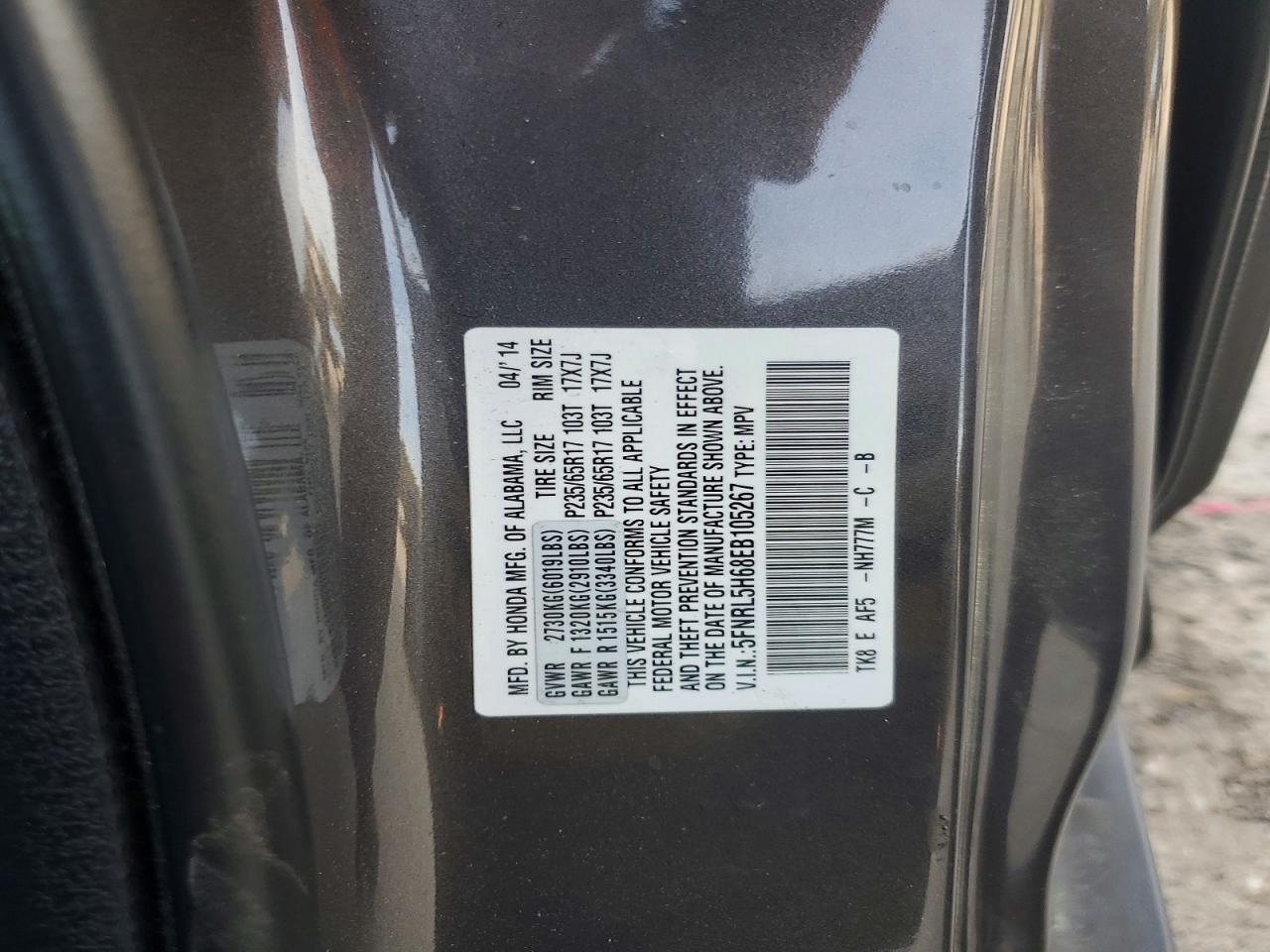 2014 HONDA ODYSSEY
