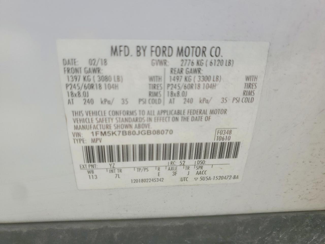 2018 FORD EXPLORER