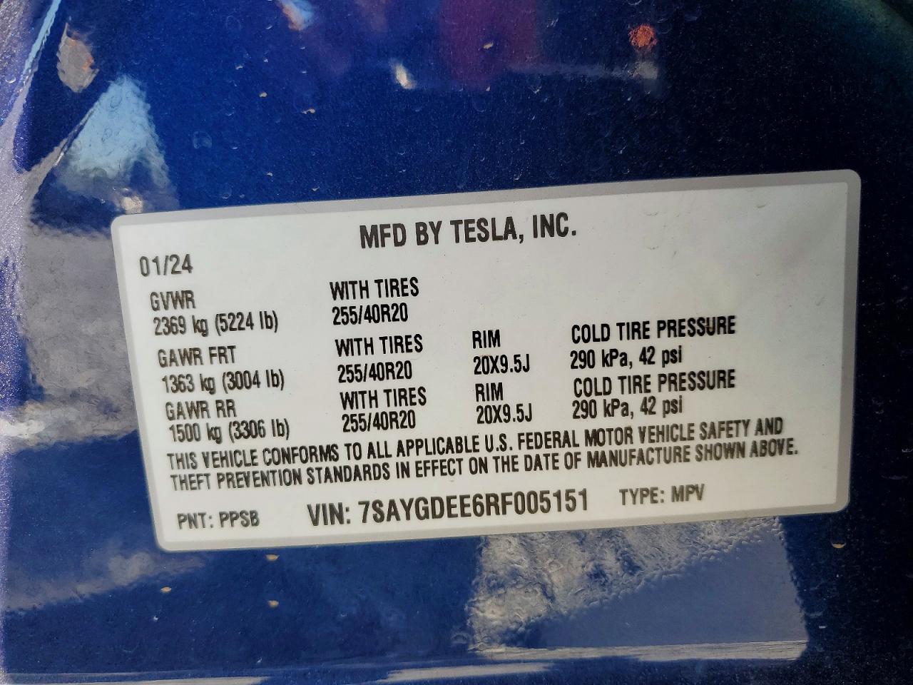 2024 TESLA MODEL Y