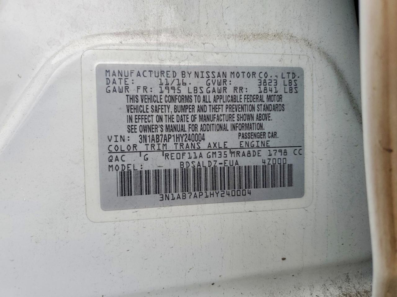 2017 NISSAN SENTRA