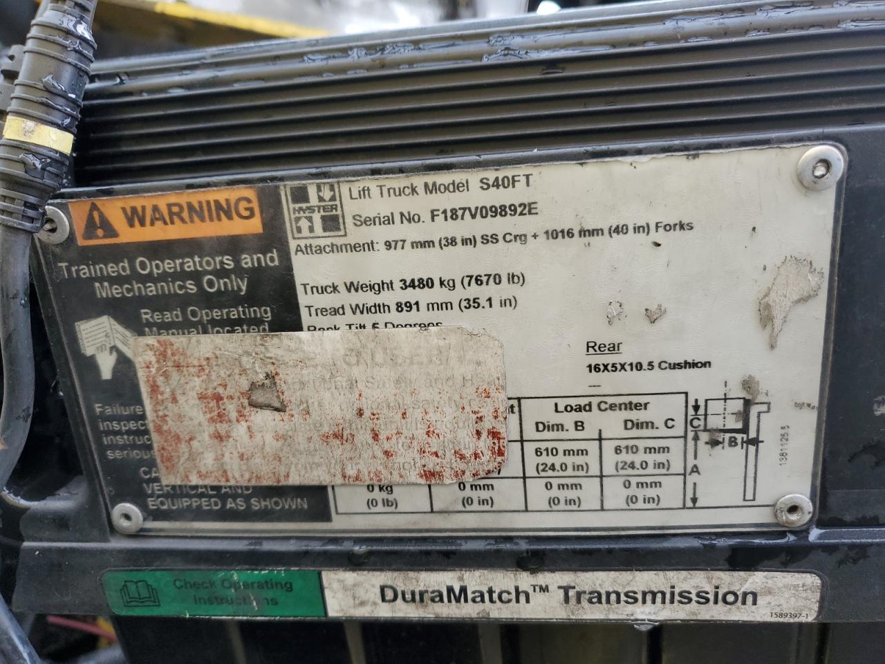 2007 HYST FORKLIFT
