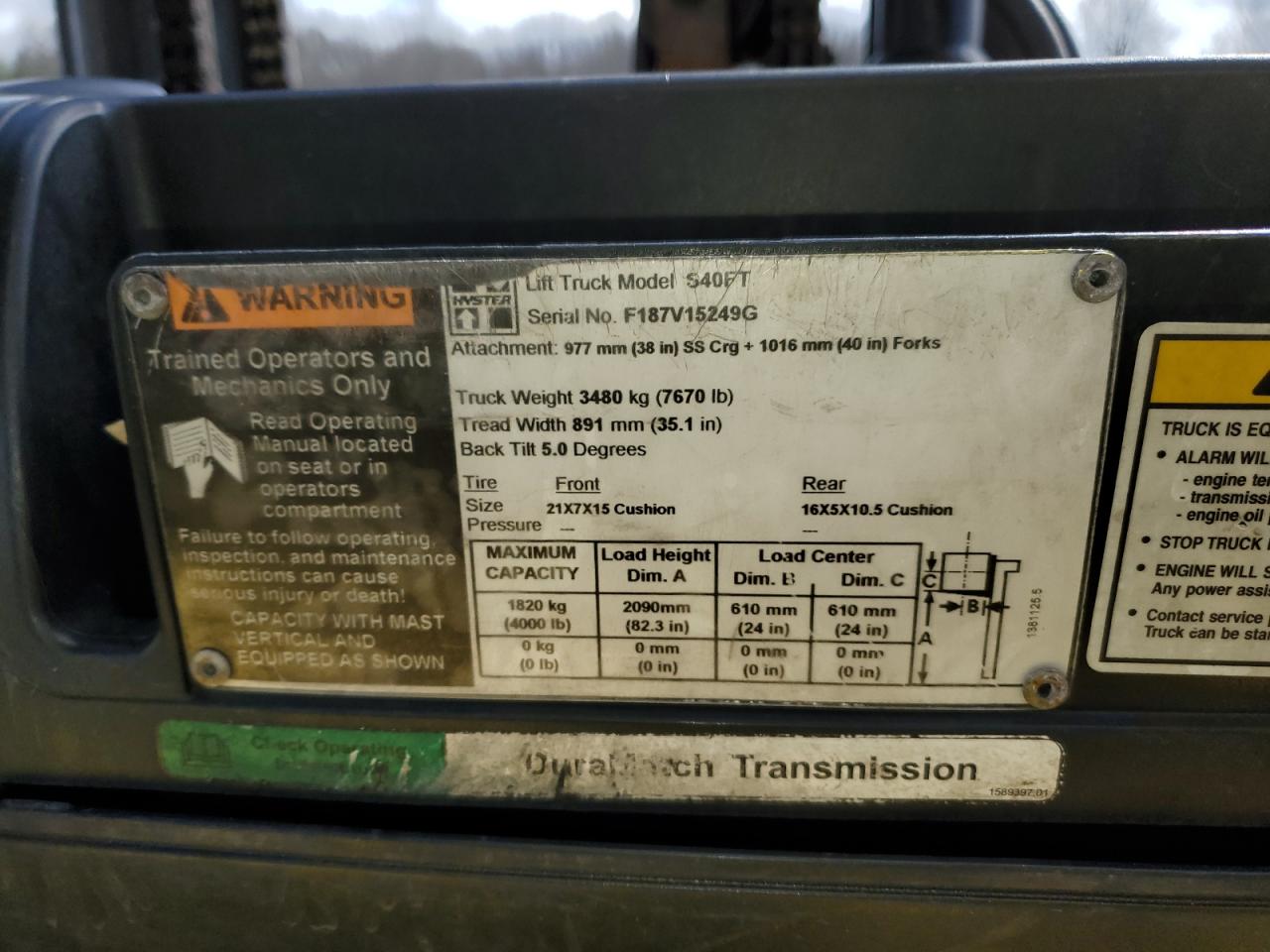 2009 HYSTER FORKLIFT