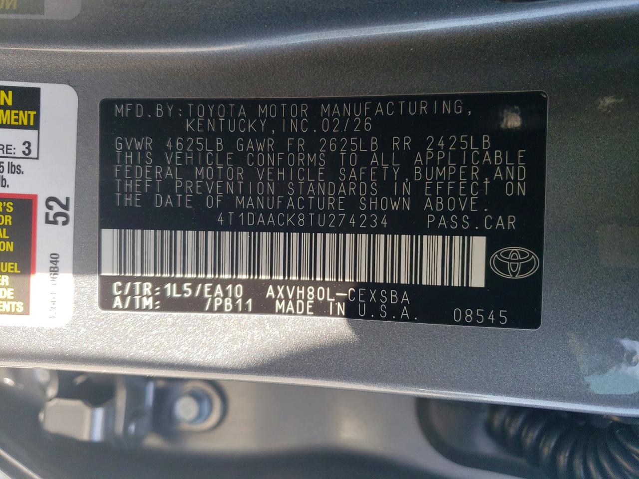 2026 TOYOTA CAMRY