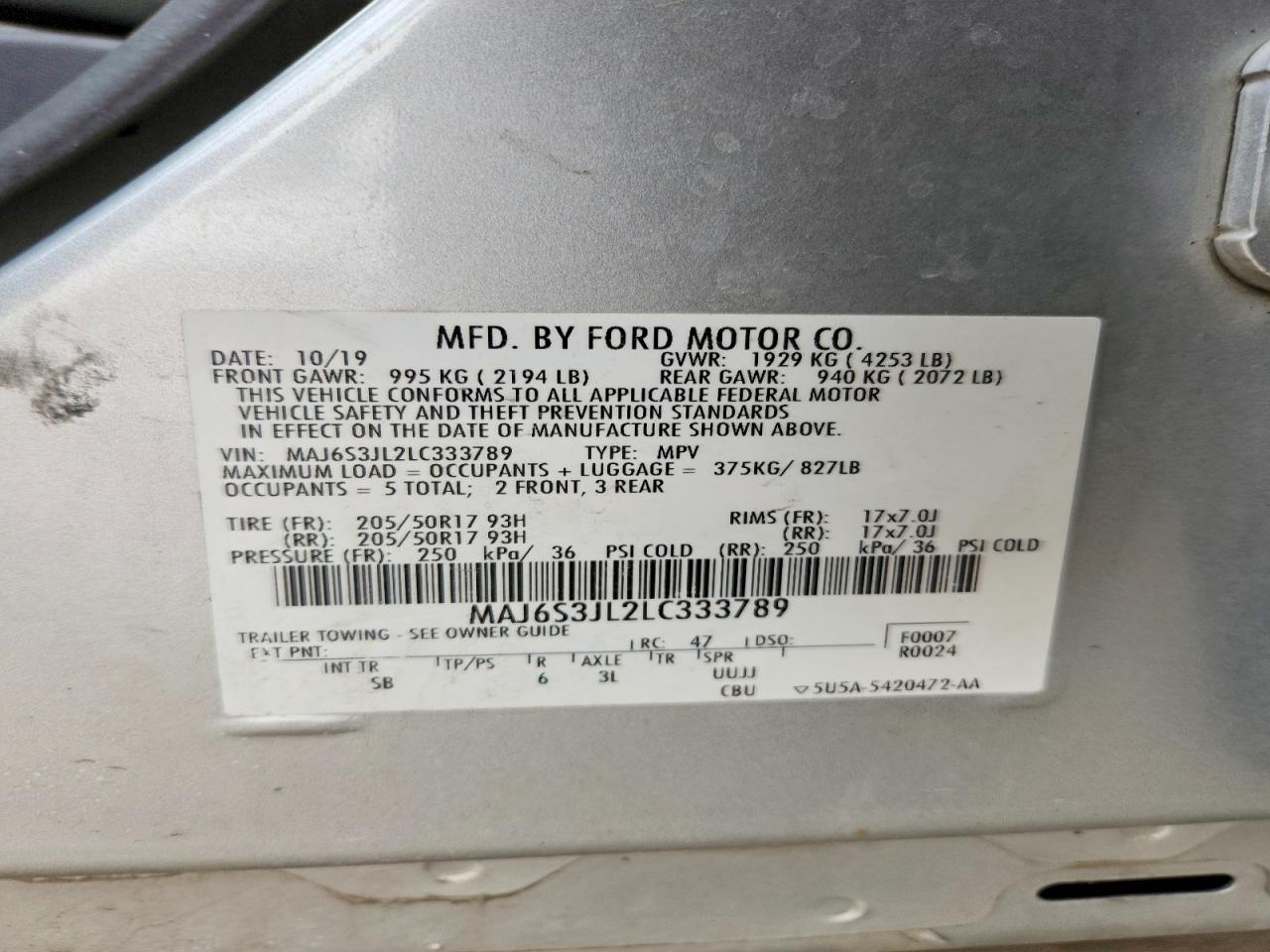 2020 FORD ECOSPORT