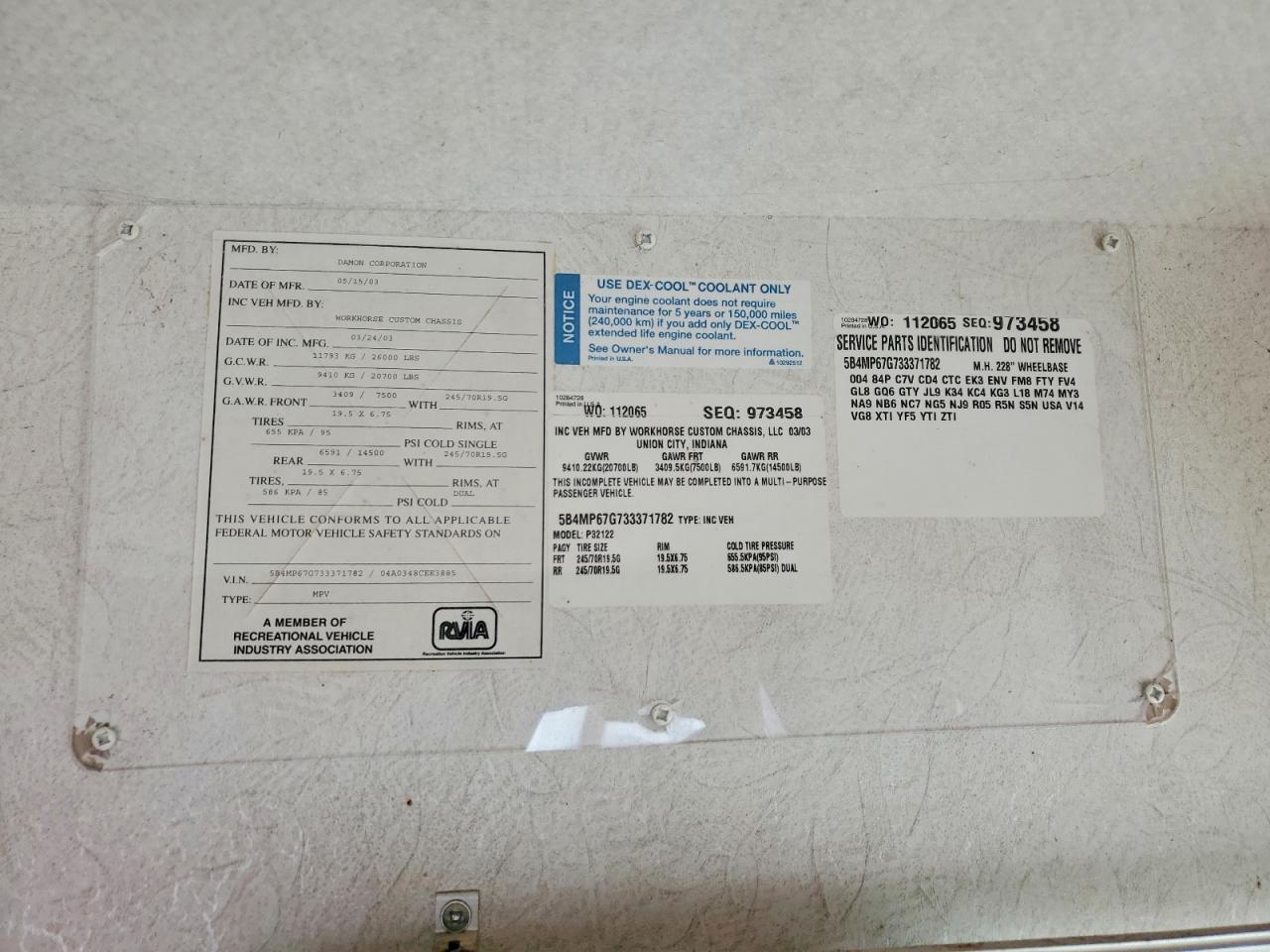 2003 WRKH ALL OTHER