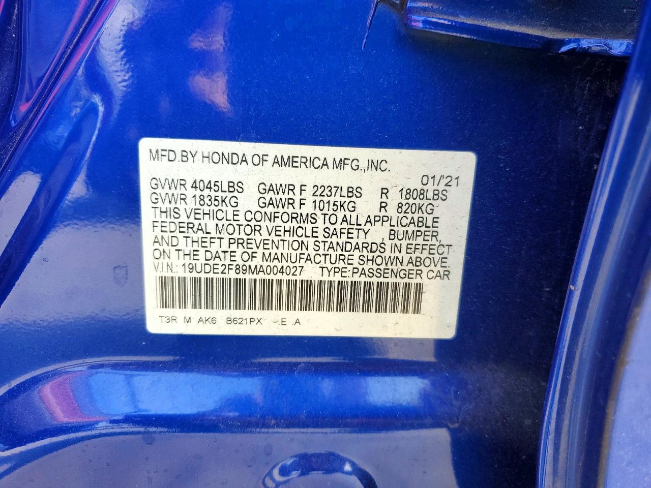 2021 ACURA ILX