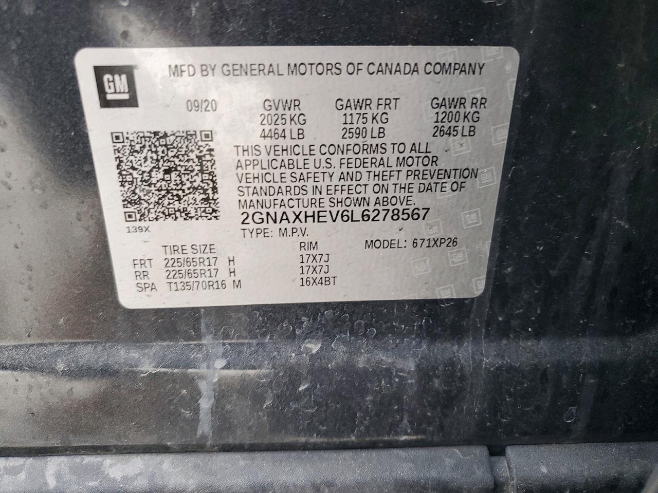 2020 CHEVROLET EQUINOX