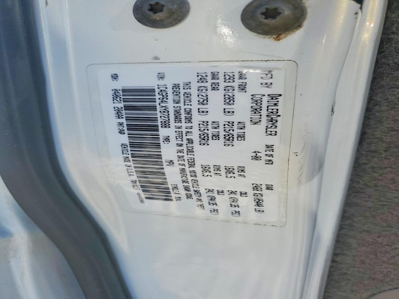 2000 CHRYSLER MINIVAN