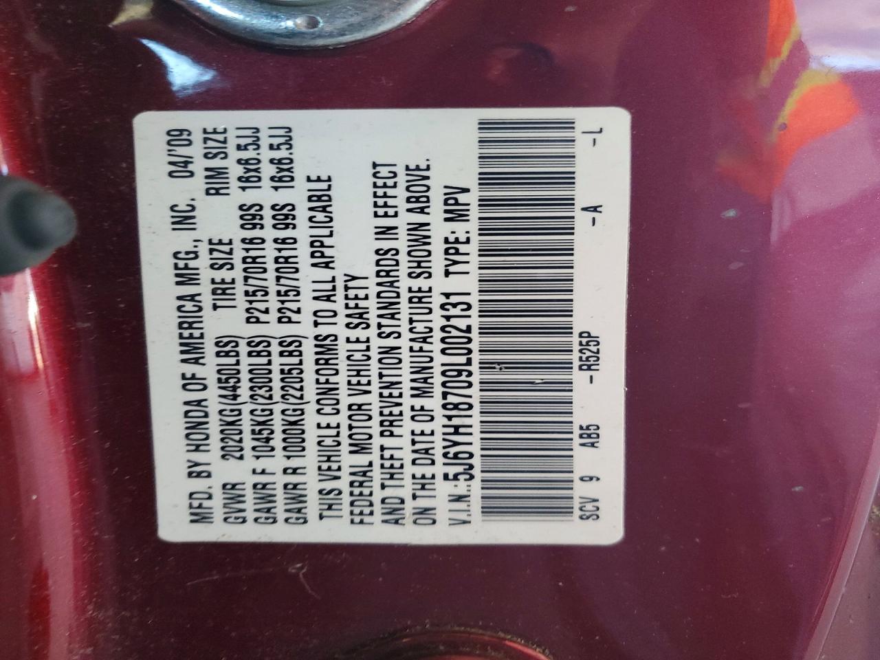 2009 HONDA ELEMENT