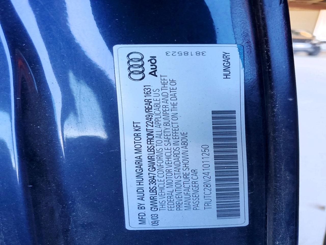 2004 AUDI TT