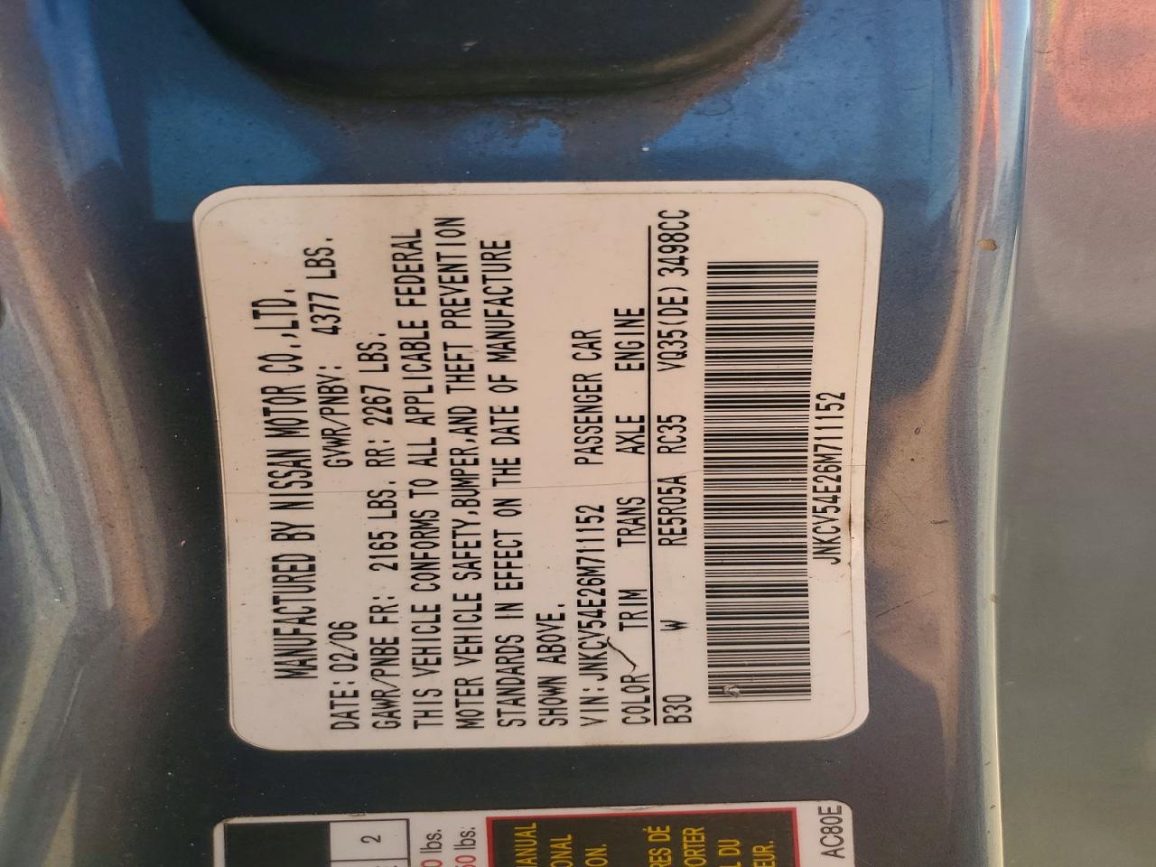 2006 INFINITI G35