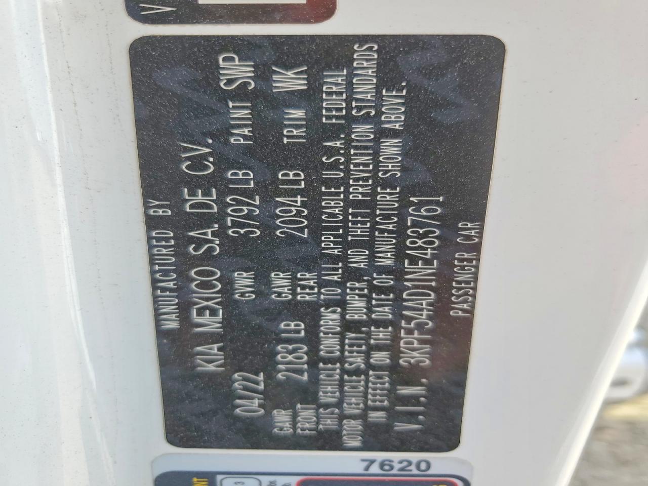 2022 KIA FORTE