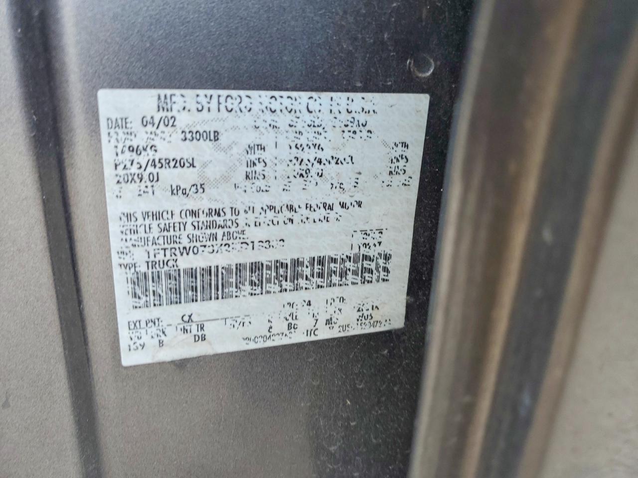 2002 FORD F150