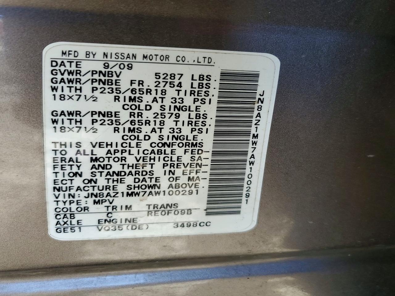 2010 NISSAN MURANO