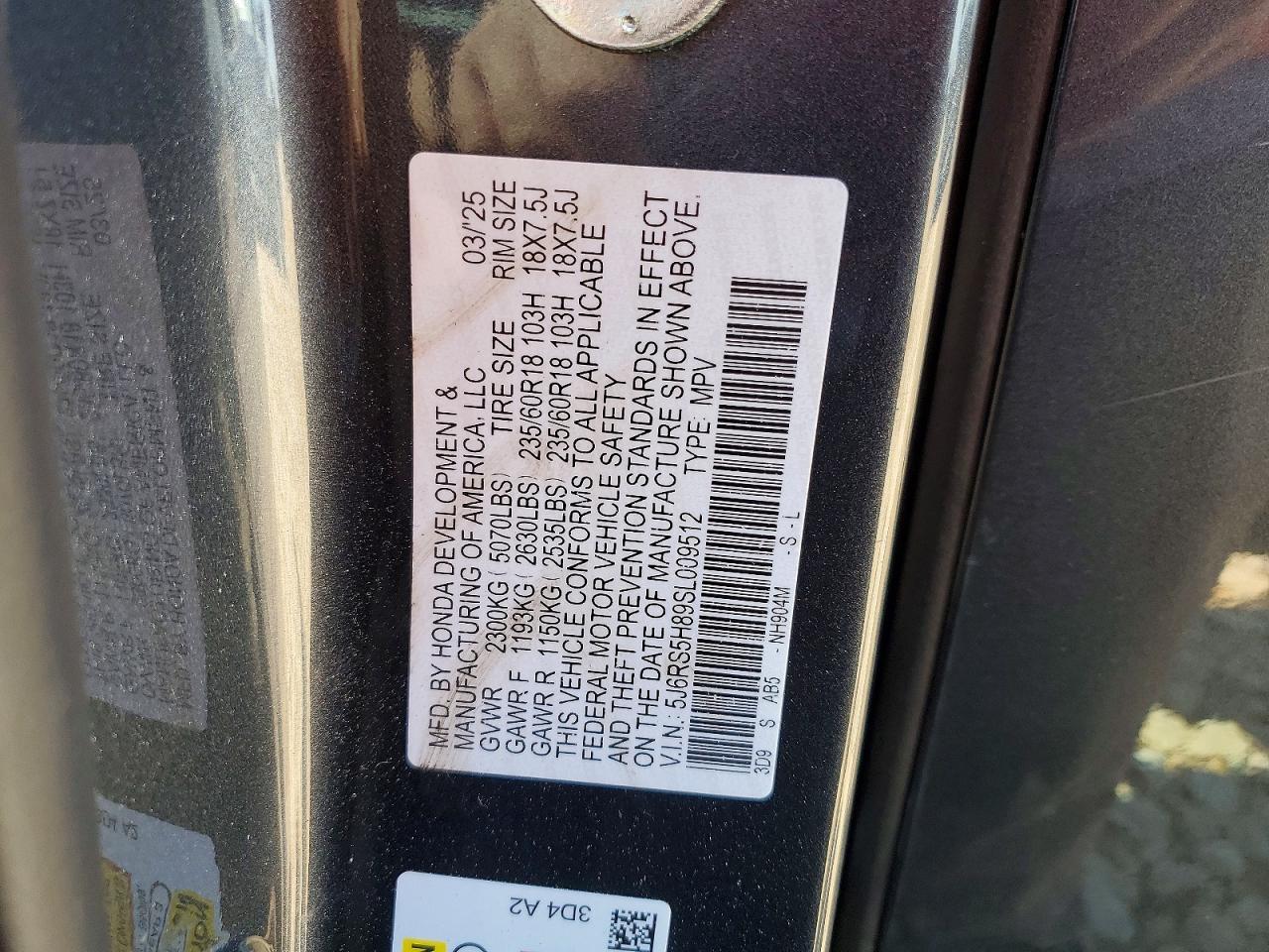 2025 HONDA CRV