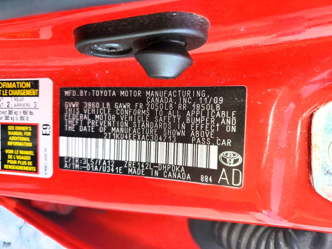 2010 TOYOTA MATRIX