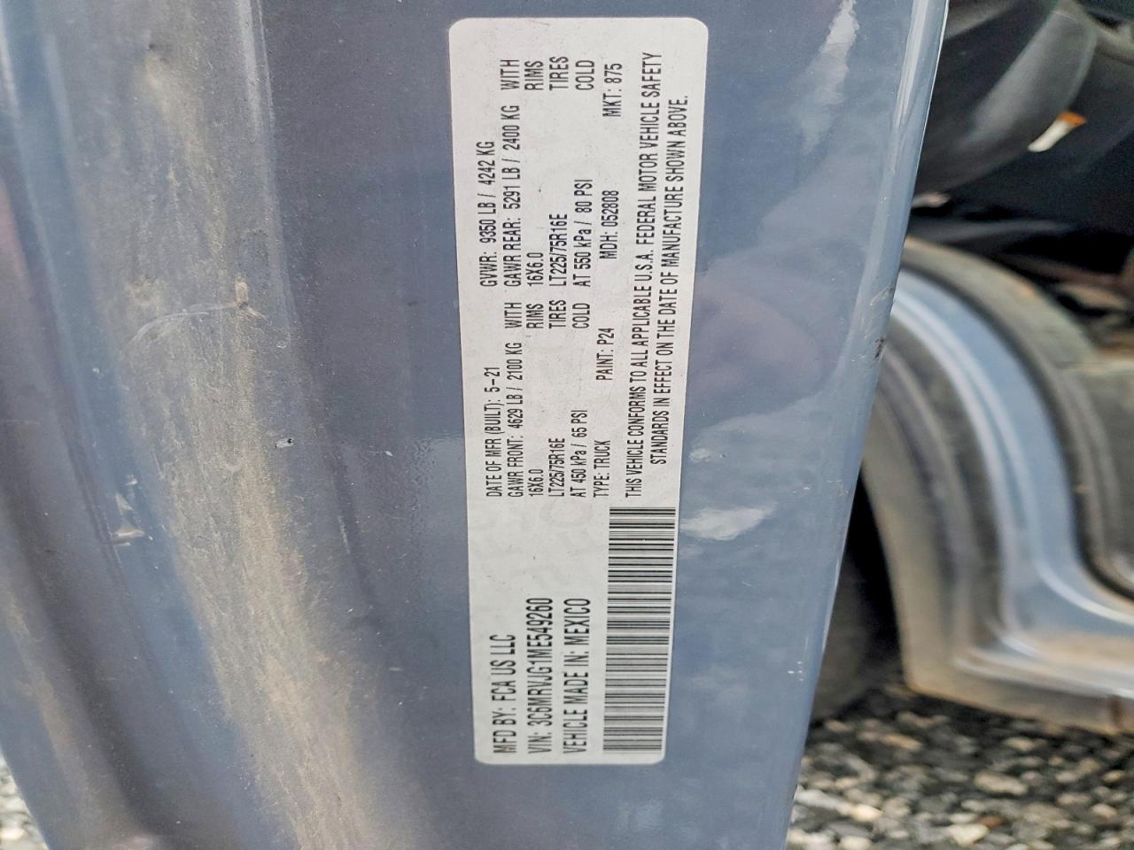 2021 RAM PROMASTER