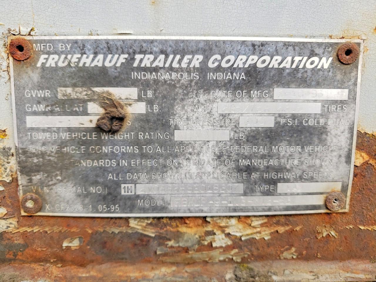 1995 FRUEHAUF ALL Models