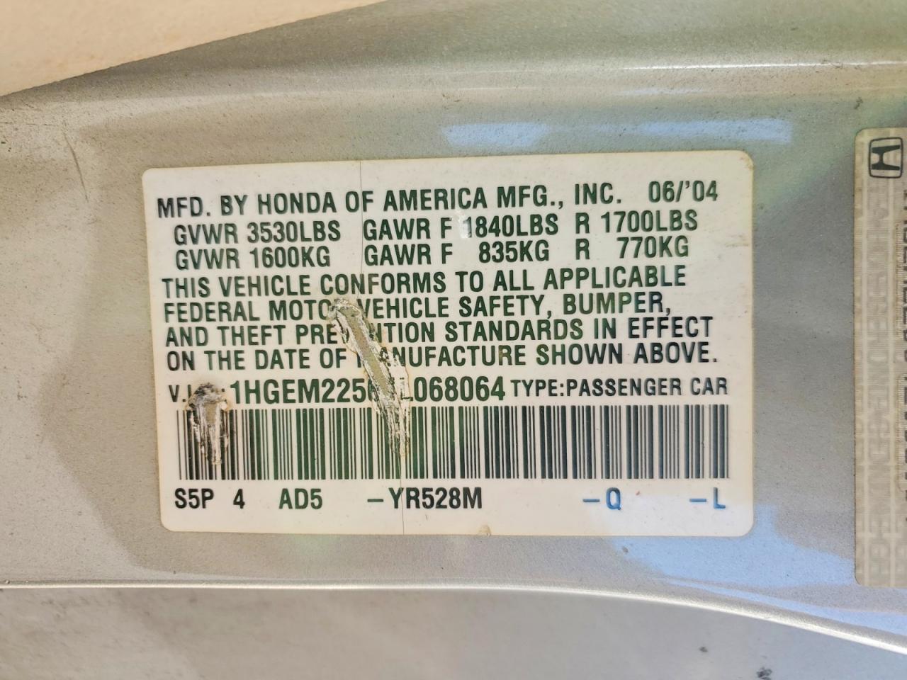 2004 HONDA CIVIC