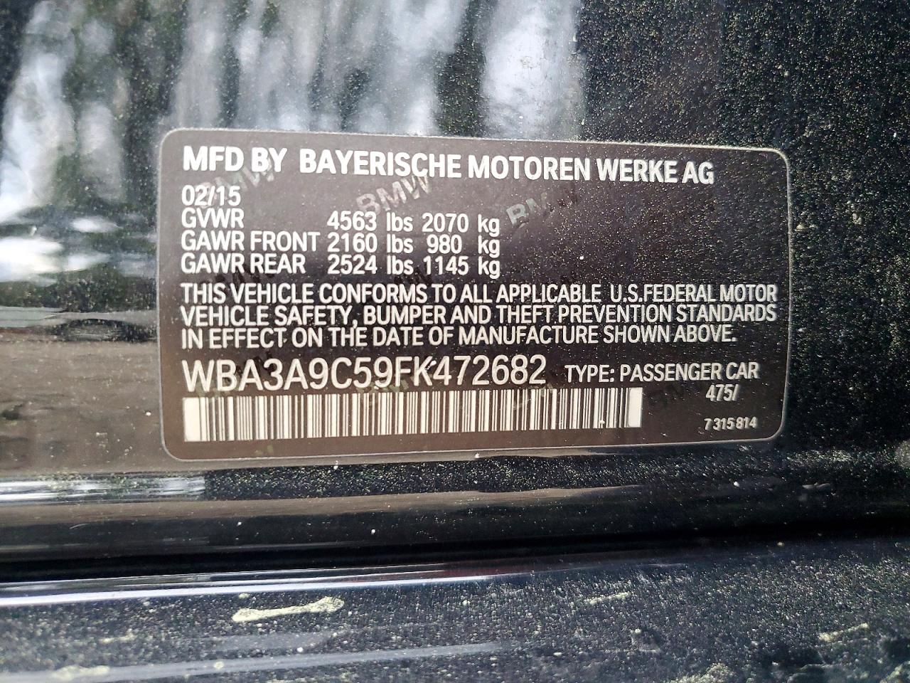 2015 BMW 3 SERIES