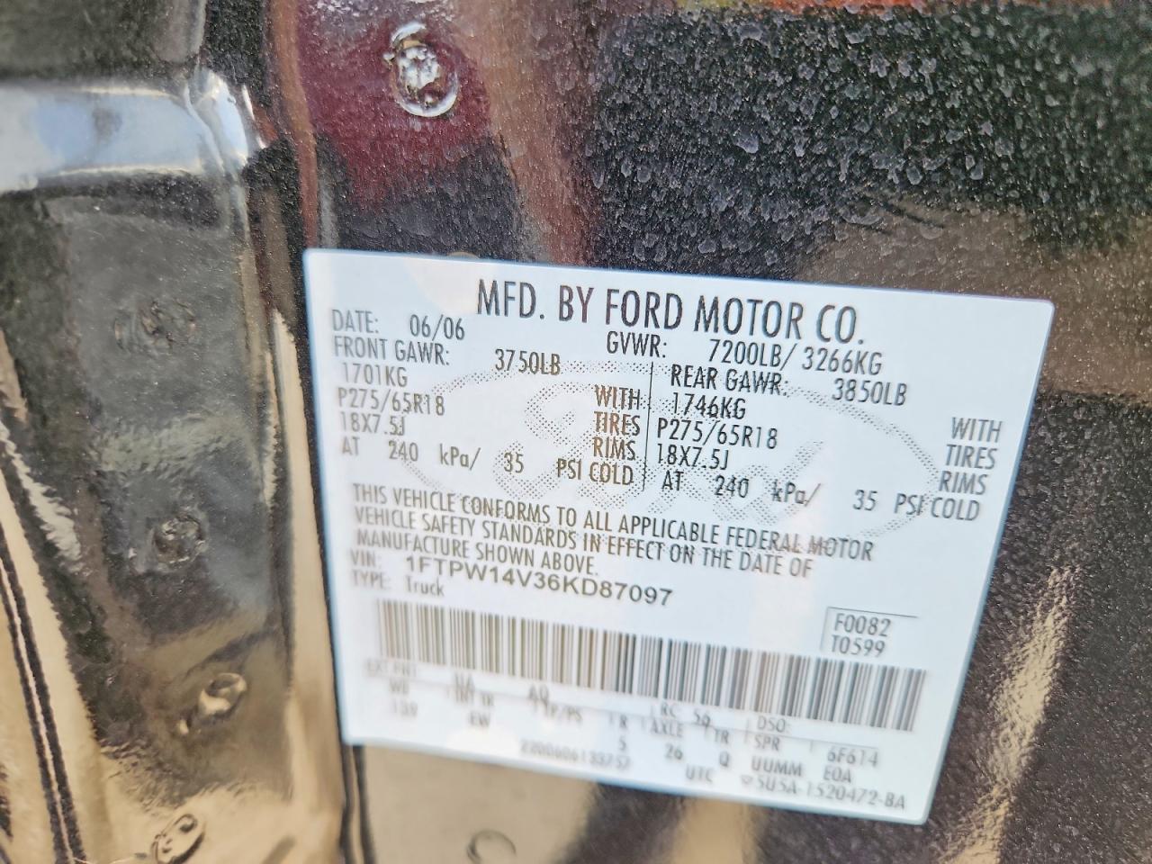 2006 FORD F150