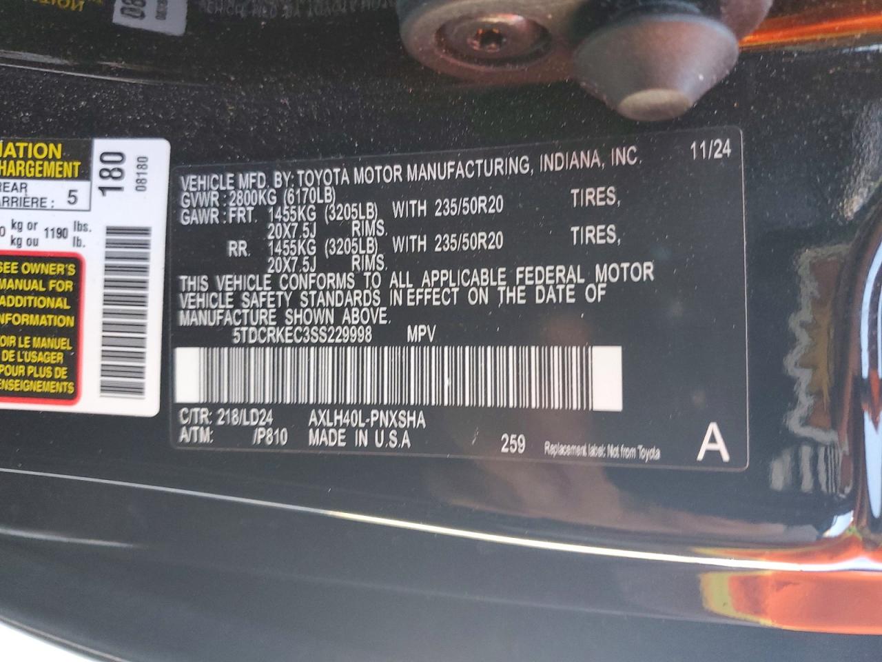 2025 TOYOTA SIENNA