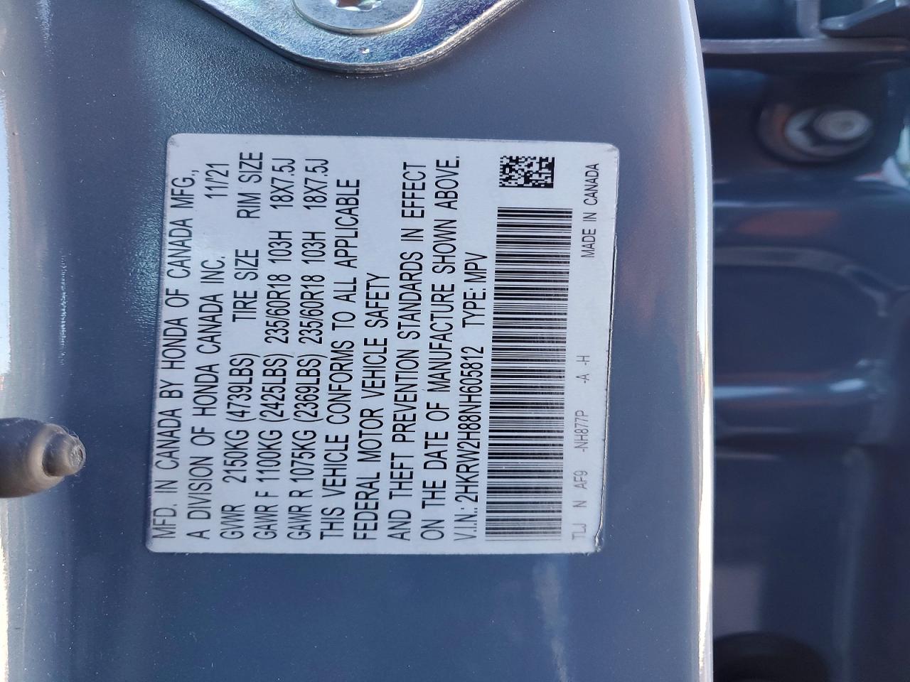 2022 HONDA CRV